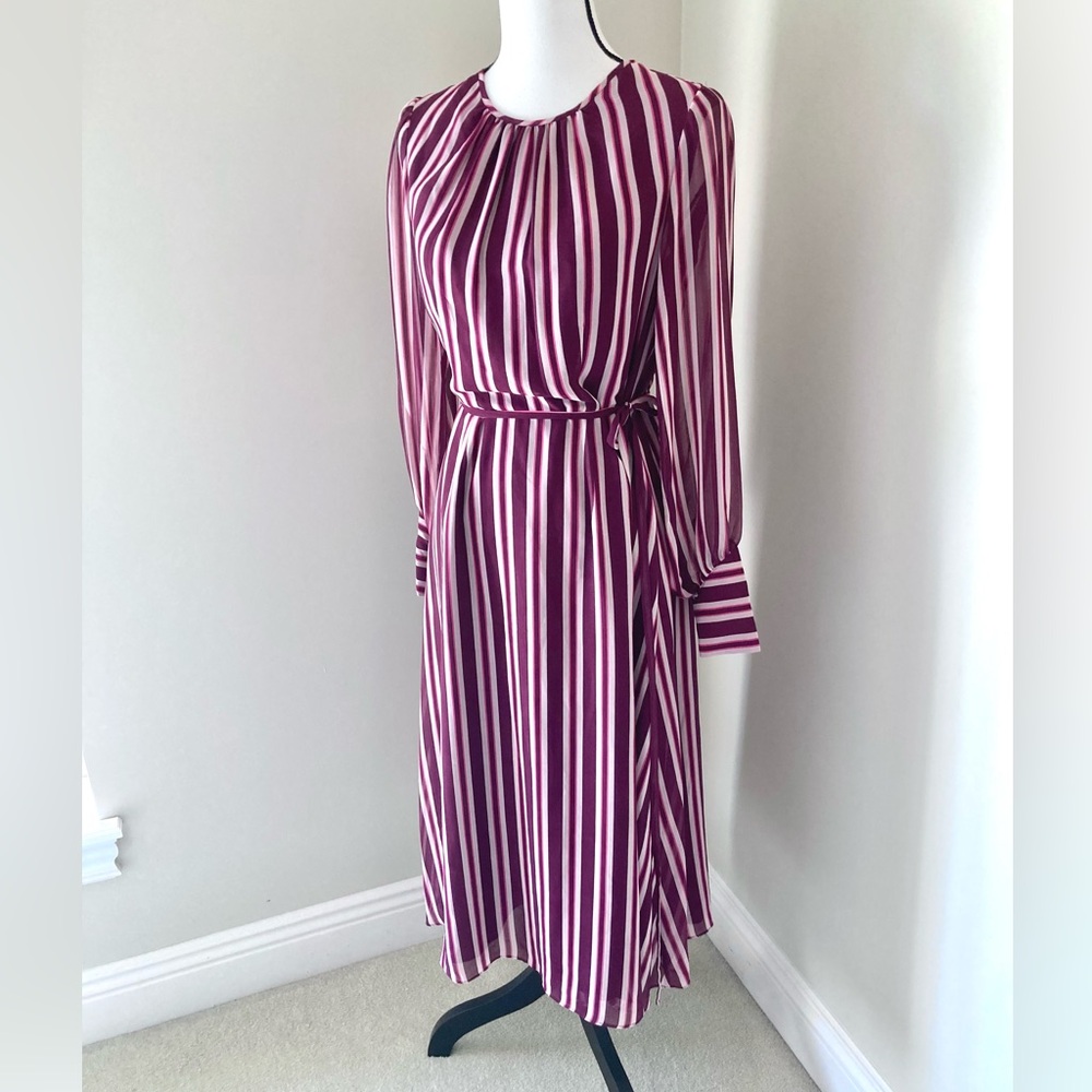 BODEN Alba Midi Dress Mulled Wine Size 4 - Picture 5 of 10